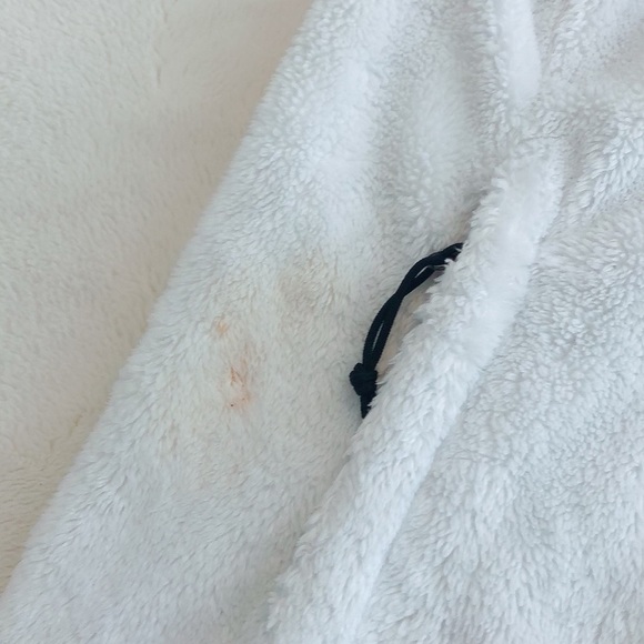 North Face Fuzzy Sweatshirt Jacket Snow White XS - Picture 9 of 10